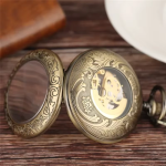 Orologio da taschino half hunter automatico con catena