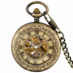 Orologio da taschino half hunter automatico con catena