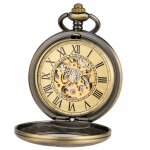 Orologio da taschino half hunter automatico con catena