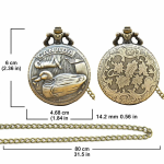 Orologio da taschino in bronzo con anatra