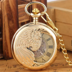 Orologio da taschino meccanico con fenice Phoenix