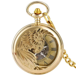 Orologio da taschino meccanico con fenice Phoenix