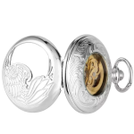 Orologio da taschino meccanico con fenice traforata