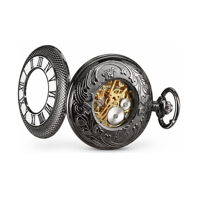 Orologio da taschino meccanico con numeri romani