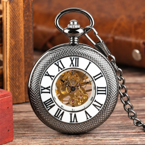 Orologio da taschino meccanico con numeri romani