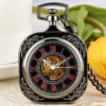 Orologio da taschino meccanico quadrato a carica manuale