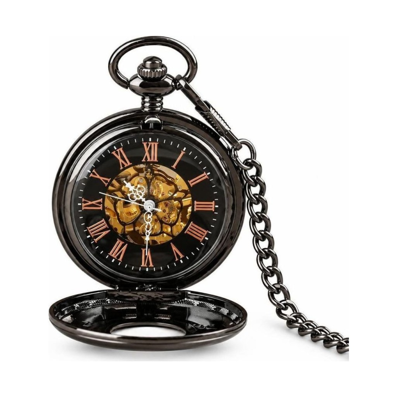 Orologio da taschino meccanico scheletrato