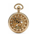 Orologio da taschino meccanico scheletrato dorato