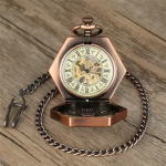 Orologio da taschino meccanico scheletrato esagonale