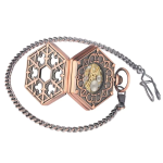 Orologio da taschino meccanico scheletrato esagonale
