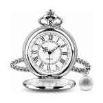 Orologio da taschino quartz con catena argentata