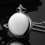 Orologio da taschino quartz con catena argentata
