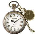Orologio da taschino quartz con catena e ciondolo