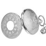 Orologio da taschino quartz con coperchio inciso