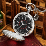 Orologio da taschino quartz con coperchio inciso
