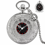 Orologio da taschino quartz con coperchio inciso