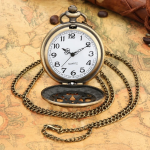 Orologio da taschino quartz DAD color bronzo — Catena sottile ritorta