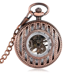 Orologio da taschino scheletrato a carica manuale — Oro rosa