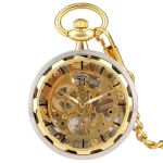 Orologio da taschino scheletrato a quadrante aperto