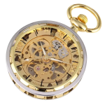 Orologio da taschino scheletrato a quadrante aperto