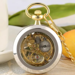 Orologio da taschino scheletrato a quadrante aperto