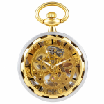 Orologio da taschino scheletrato a quadrante aperto