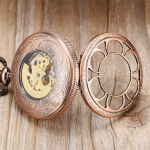 Orologio da taschino scheletrato automatico con catena