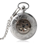 Orologio da taschino scheletrato automatico con coperchio