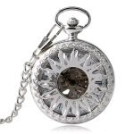 Orologio da taschino scheletrato automatico con coperchio