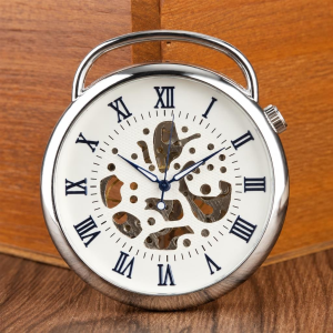 Orologio da taschino scheletrato con catena
