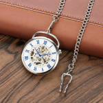 Orologio da taschino scheletrato con catena