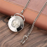 Orologio da taschino scheletrato con catena