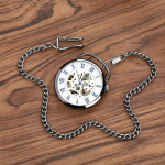 Orologio da taschino scheletrato con catena