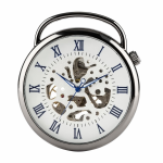 Orologio da taschino scheletrato con catena — Nero