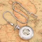 Orologio da taschino scheletrato con numeri arabi