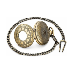 Orologio da taschino scheletrato dorato con numeri romani