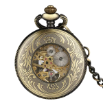 Orologio da taschino scheletrato in bronzo