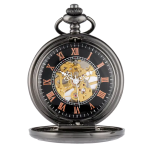 Orologio da taschino scheletrato meccanico a carica manuale