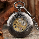 Orologio da taschino scheletrato meccanico a carica manuale