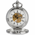 Orologio da taschino scheletrato meccanico a ruota