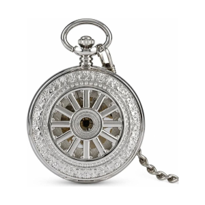 Orologio da taschino scheletrato meccanico a ruota — Dorato