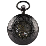 Orologio da taschino scheletrato meccanico con numeri romani