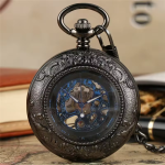 Orologio da taschino scheletrato meccanico con numeri romani