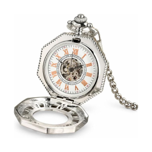 Orologio da taschino scheletrato meccanico ottagonale