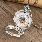 Orologio da taschino scheletrato meccanico ottagonale