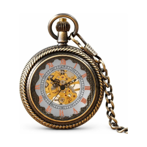 Orologio da taschino scheletrato meccanico rétro