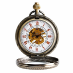 Orologio da taschino scheletrato meccanico rétro