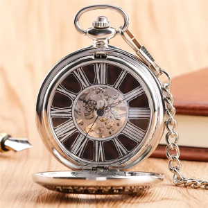 Orologio da taschino scheletrato meccanico vintage