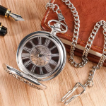Orologio da taschino scheletrato meccanico vintage
