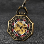 Orologio da taschino scheletrato ottagonale